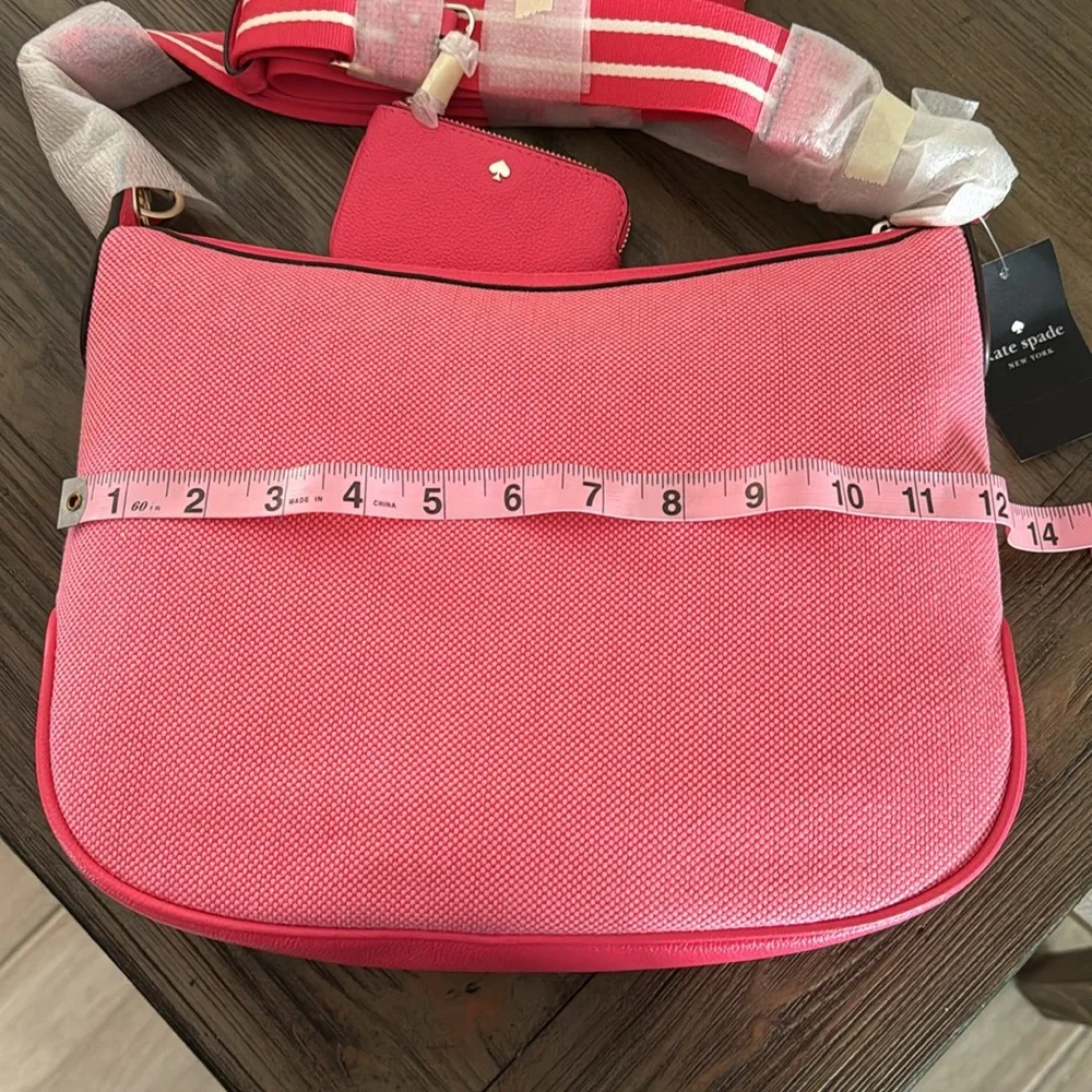 Kate Spade Rosie canvas crossbody pink peppe NWT - Picture 7 of 13
